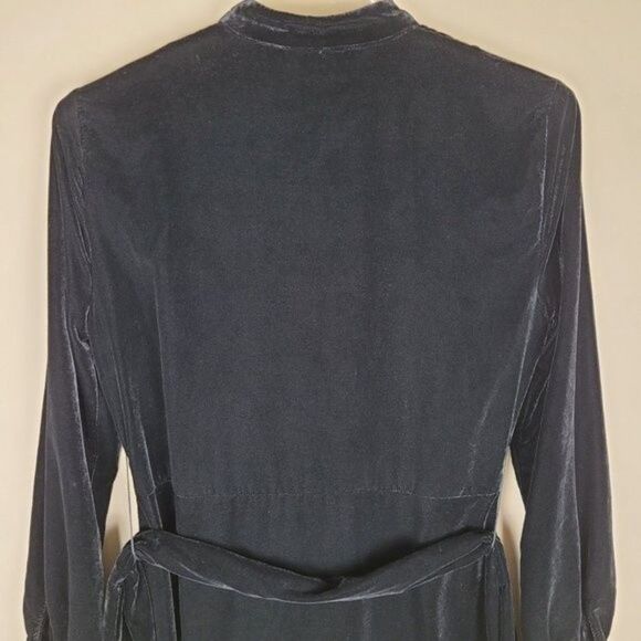 Zara Black Velvet Embroidery Mini Dress Long Sleeve Size XS NWT - Picture 8 of 16